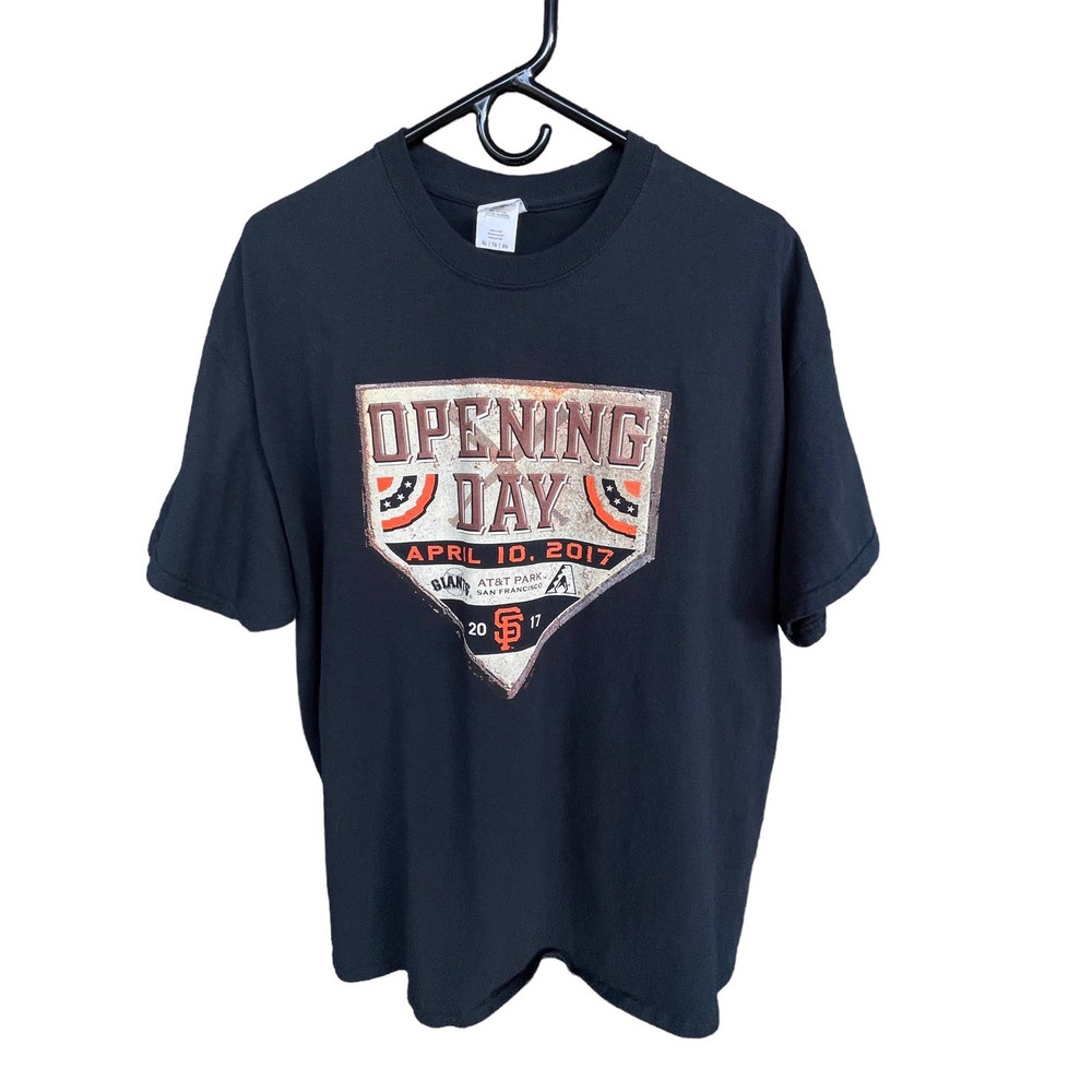 Gildan San Franciso Giants Shirt Adult Extra‎ Large Black Opening Day Baseball